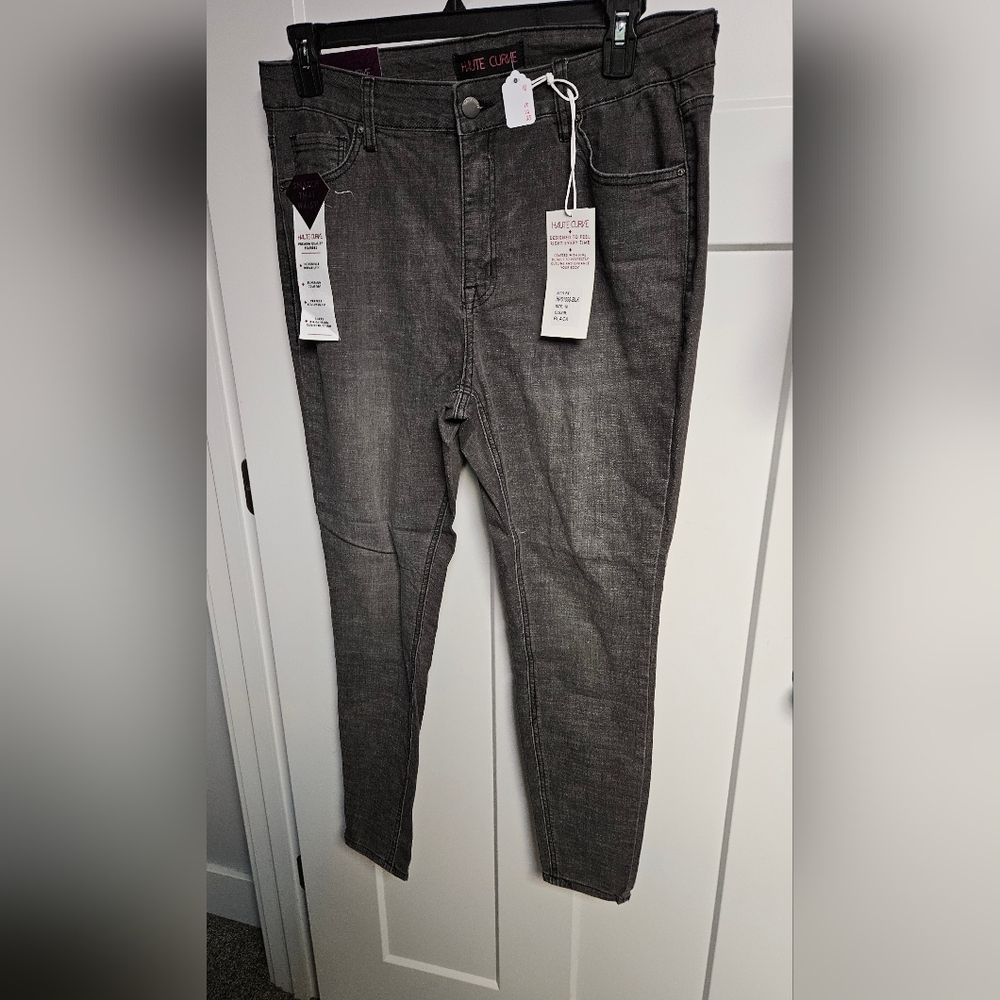 Haute Curve Women's Gray Jeans With Stretch